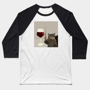 CAT MOOD - WINE pixelart Baseball T-Shirt